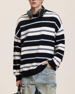 簡約條紋情侶毛衣