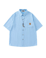 striped short-sleeved shirt