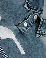 빈티지 루즈 데님 반팔