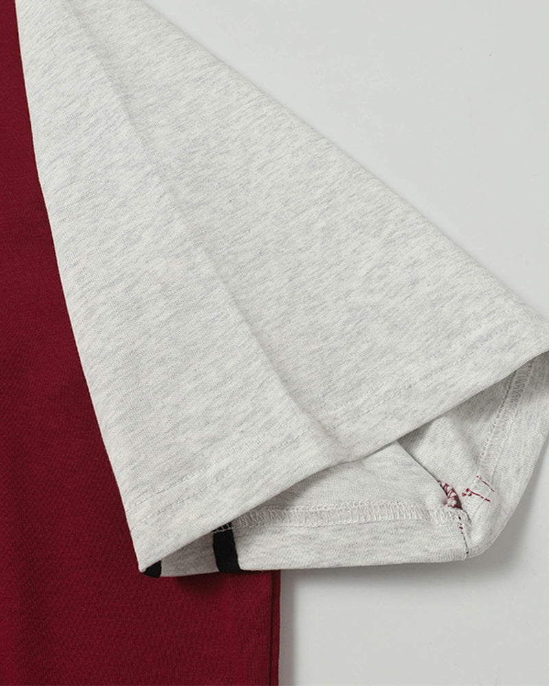 Retro contrast polo short sleeves