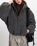 디스트레스드 후드 재킷