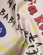 Contrast color kitten short sleeves