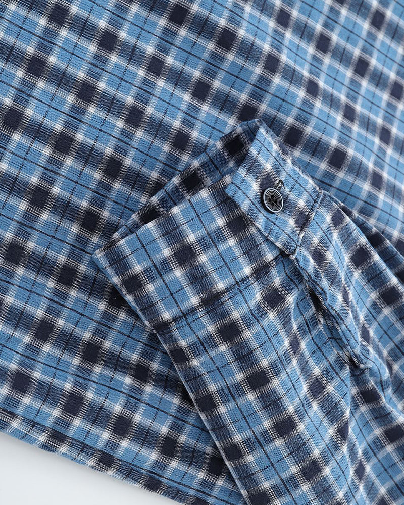 plaid long-sleeved shirt