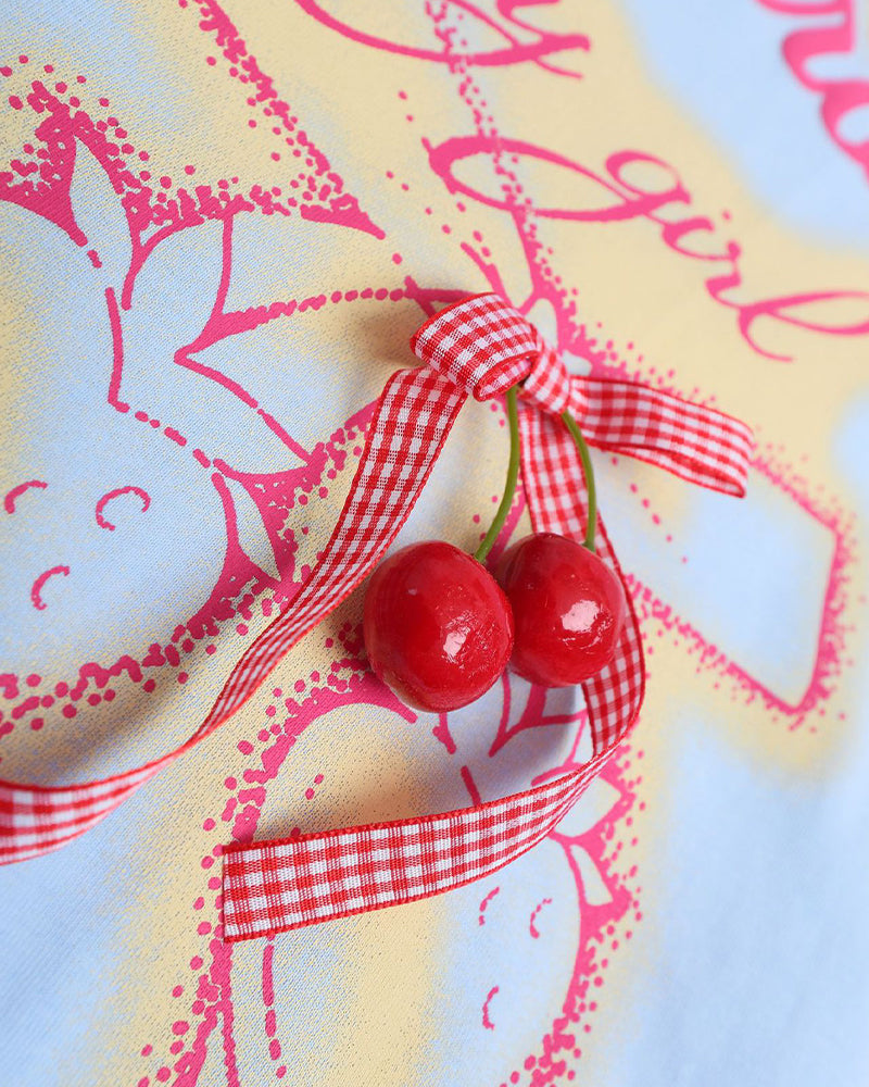 3D Cherry Short Sleeves
