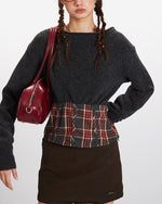 짧은 패치워크 스웨터 (여성용)