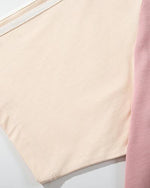 콘트라스트 컬러 캐주얼 프린트 반팔