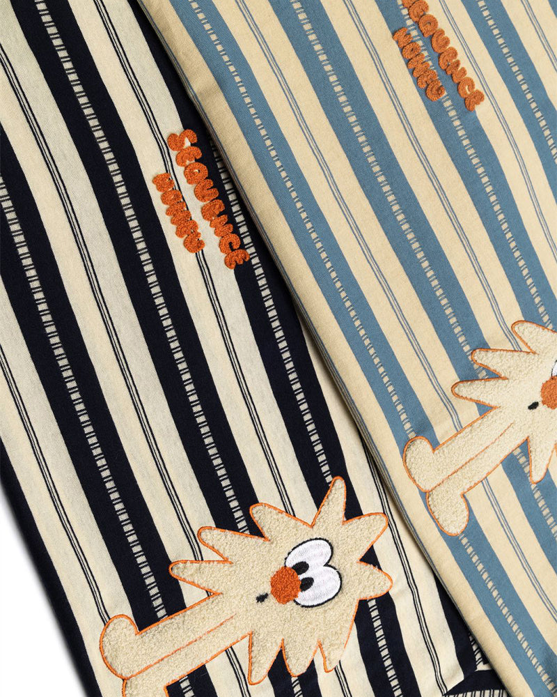 Retro cartoon striped short sleeves