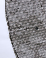 ripped plaid long-sleeved shirt