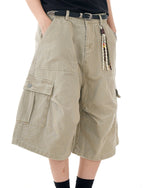 Retro multi-pocket cargo shorts