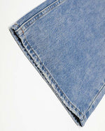 Distressed straight jeans