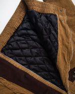 Retro color-blocked lapel coat