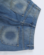 Loose casual denim cropped shorts