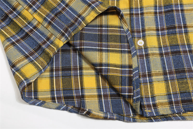 vintage plaid long sleeve shirt