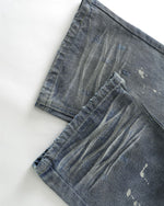 Vintage distressed straight jeans