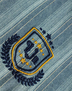 復古條紋短袖襯衫