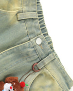 Fun straight-leg denim pants