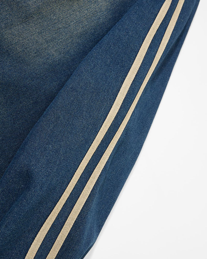 Distressed washed casual jacket