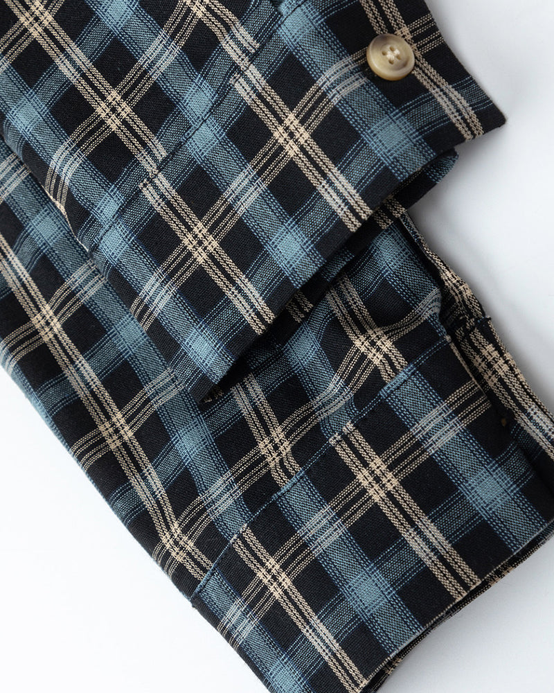 plaid loose long-sleeved shirt