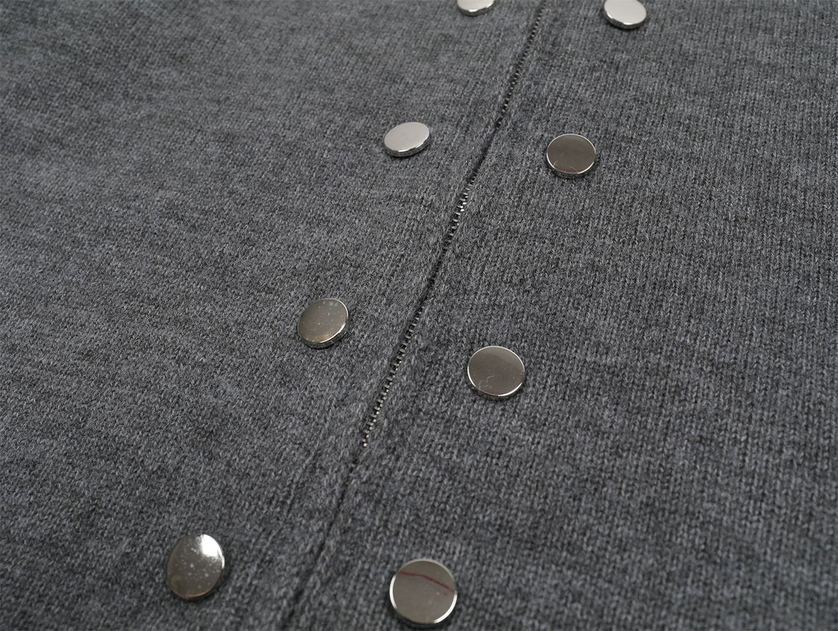 Sweater with designer buttons