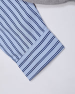 Fake two-piece striped sweater