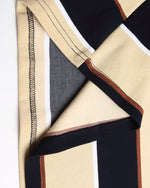 條紋撞色翻領衛衣