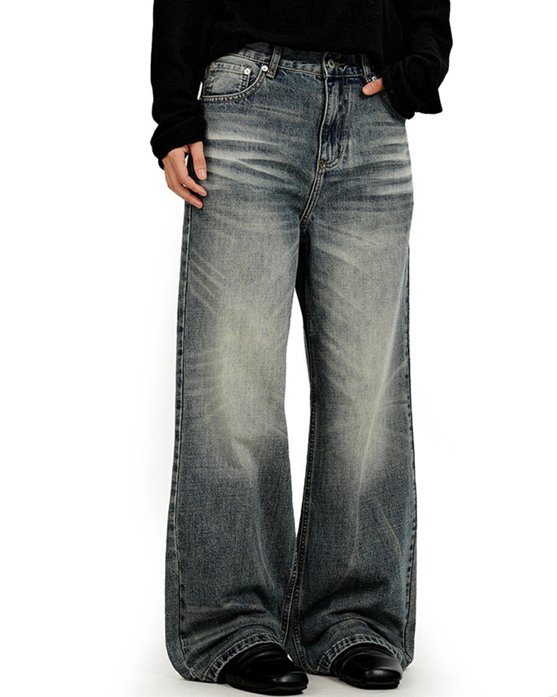 Distressed casual trousers