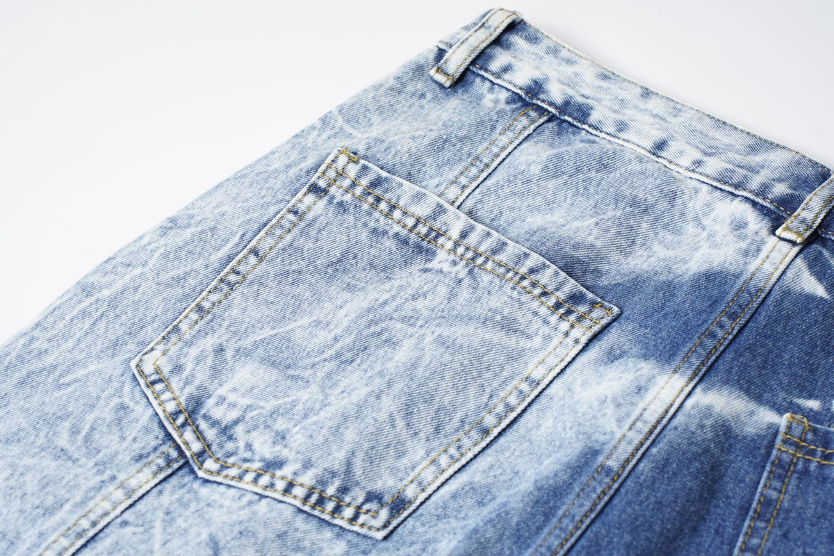 Vintage Multi-Pocket Denim Pants