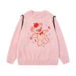 雙肩包玩偶情侶針織衫