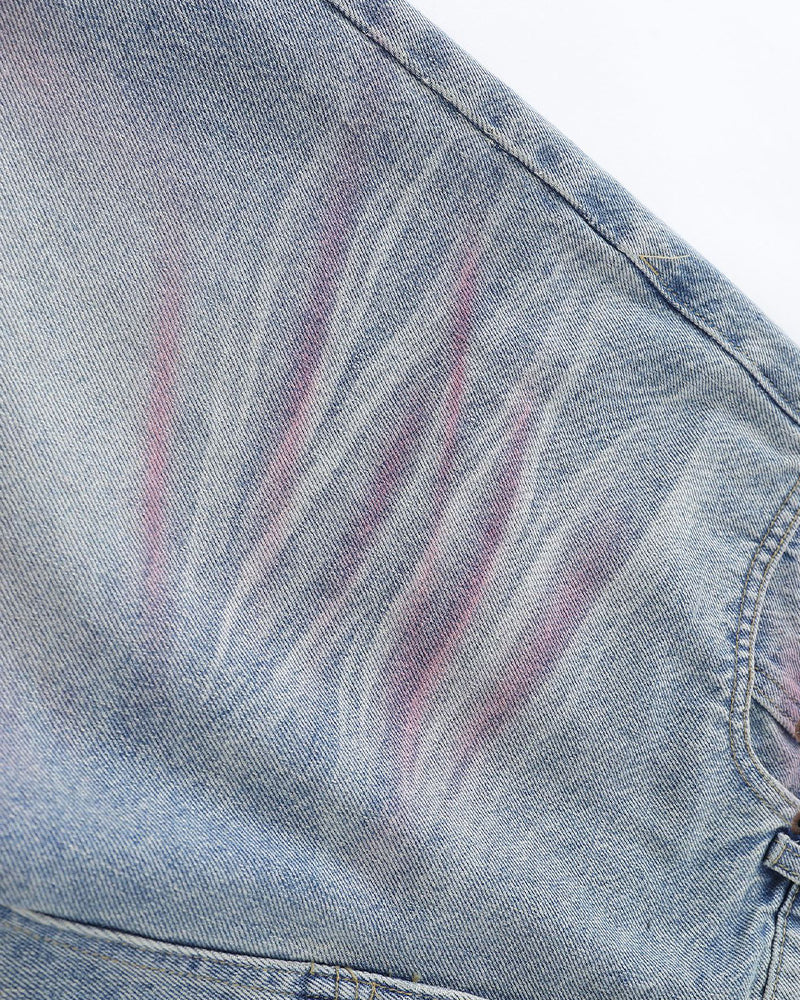Ripped hem shorts