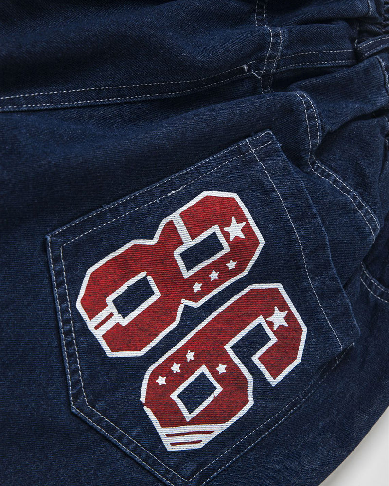 Washed funny jeans
