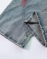 Designer slim straight jeans