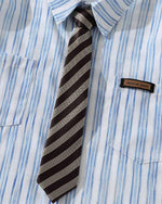 Striped short-sleeved shirt