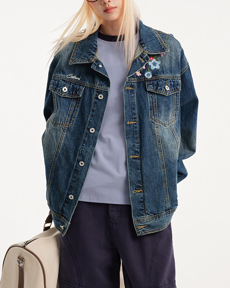 Washed denim jacket