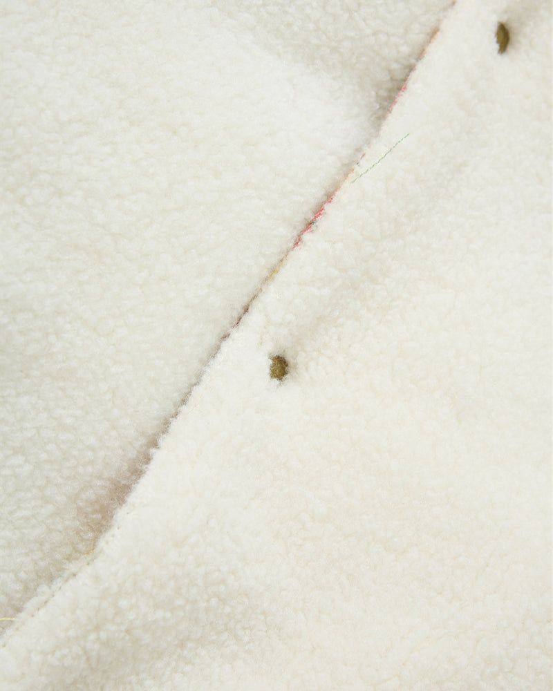 레트로 스타일 자수 레터링 두꺼운 조끼 (양면)