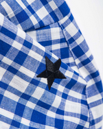 Retro casual plaid long-sleeved shirt