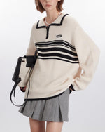 撞色百搭針織衫