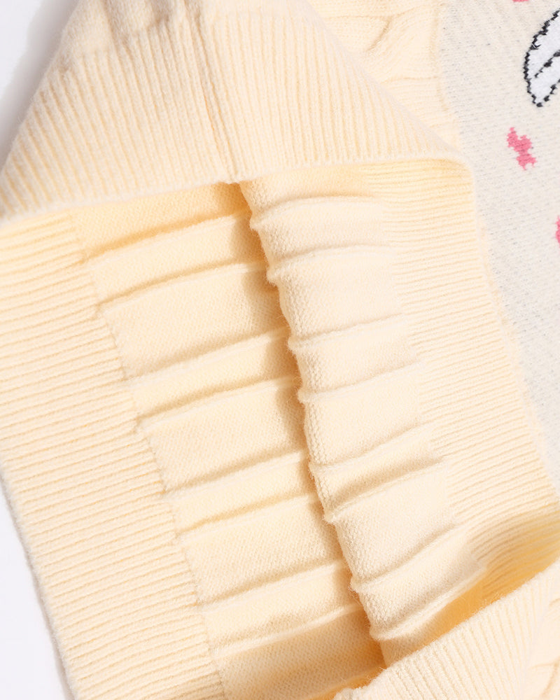 可愛小兔連帽針織衫