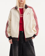 Retro sports style contrast color jacket