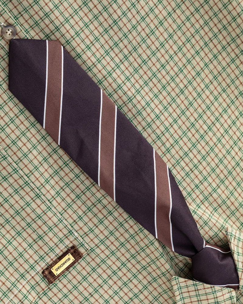 簡約格紋短袖襯衫