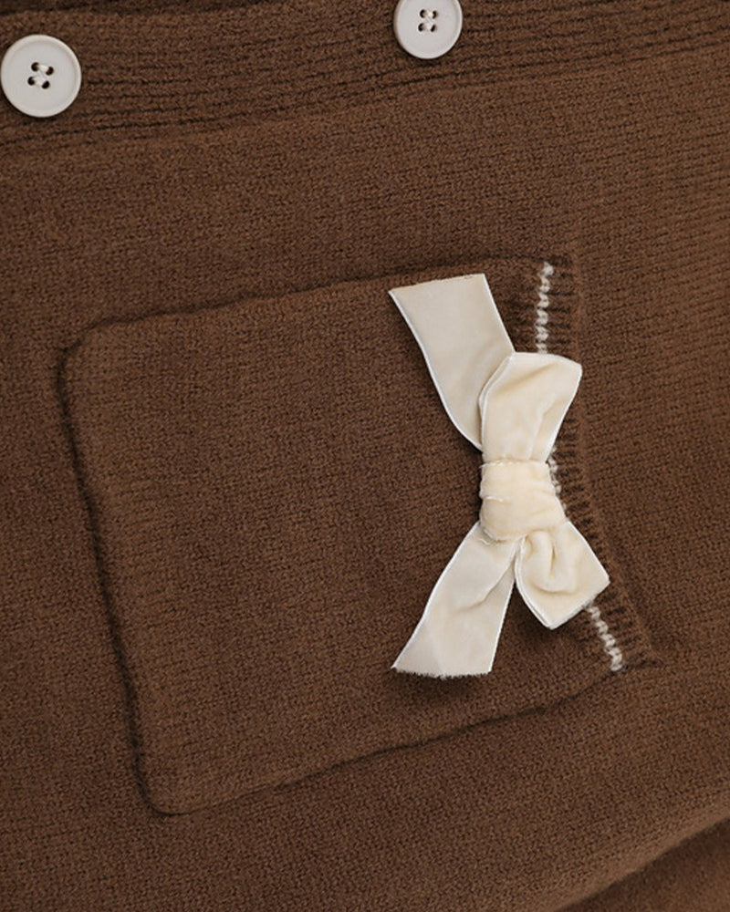 리본 니트 재킷