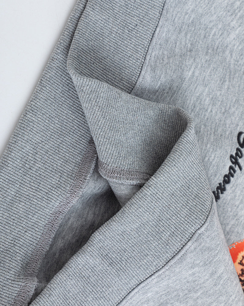 애플 레터 프린트 후드티