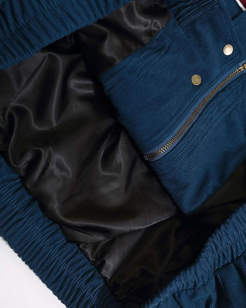 Versatile vintage embroidered lapel jacket
