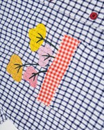 格紋貓咪短袖襯衫