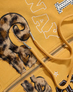 Retro leopard print hooded jacket