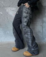 Washed straight jeans