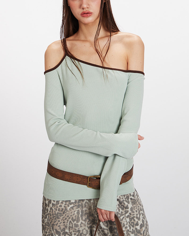 오프숄더 긴팔 상의 (여성용)