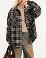 vintage plaid long sleeve shirt
