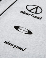 Lettering print half-zip short sleeves