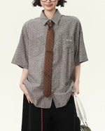 Retro versatile short-sleeved shirt