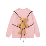 雙肩包玩偶情侶針織衫